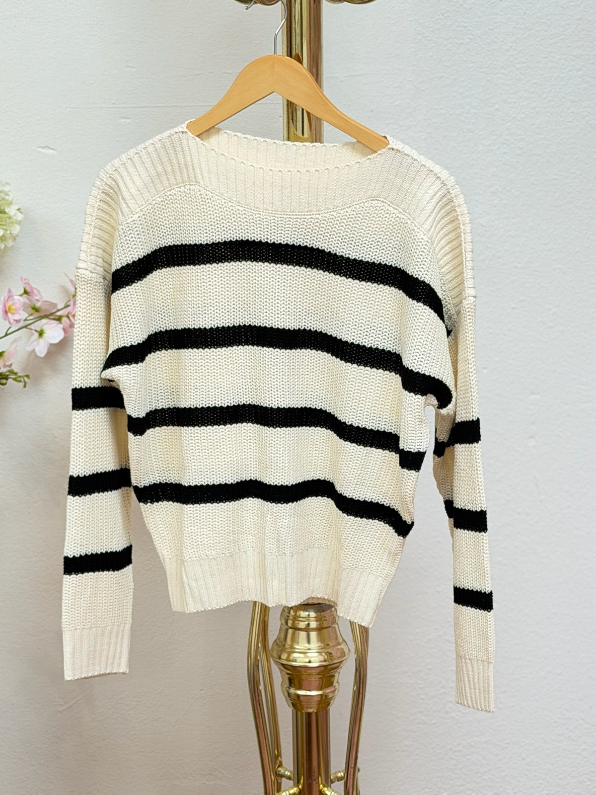 Boat Neck Pullover Sweater