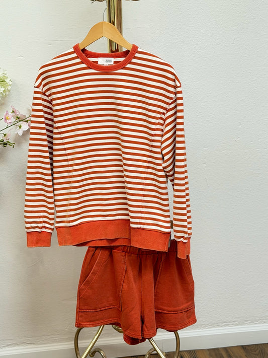 French Terry Crew Neck & Short Set