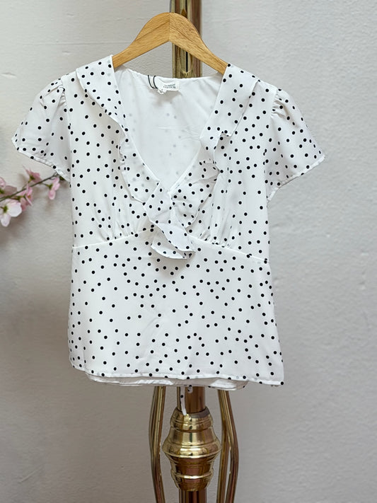 Ruffle Polka Dot Top