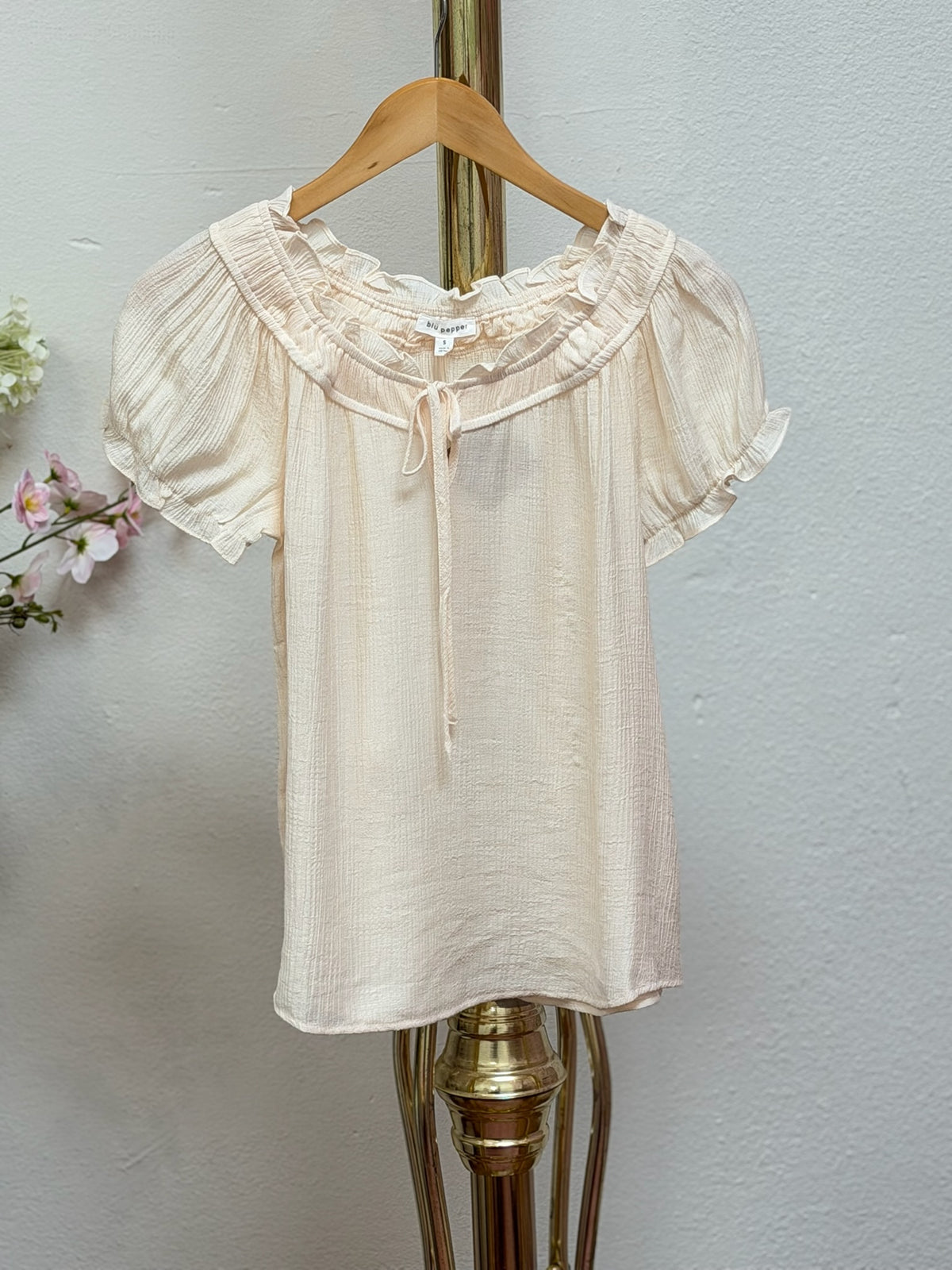 Ruffled Boat Neck