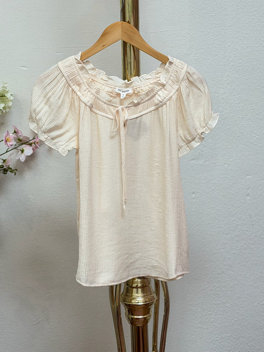 Ruffled Boat Neck