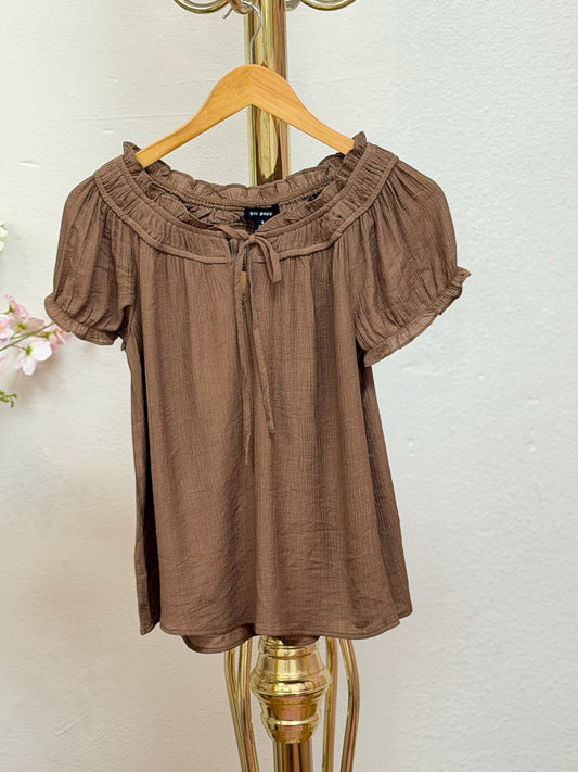 Ruffled Boat Neck