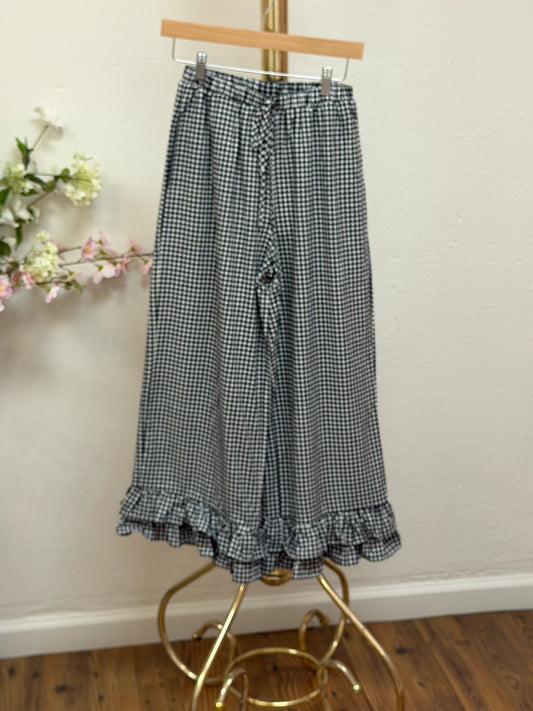 Gingham Ruffle Pants