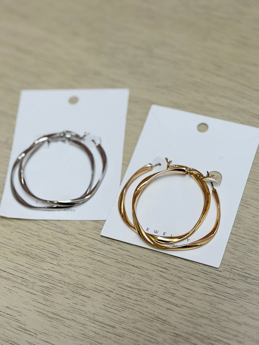 Distorted Hoop Earrings