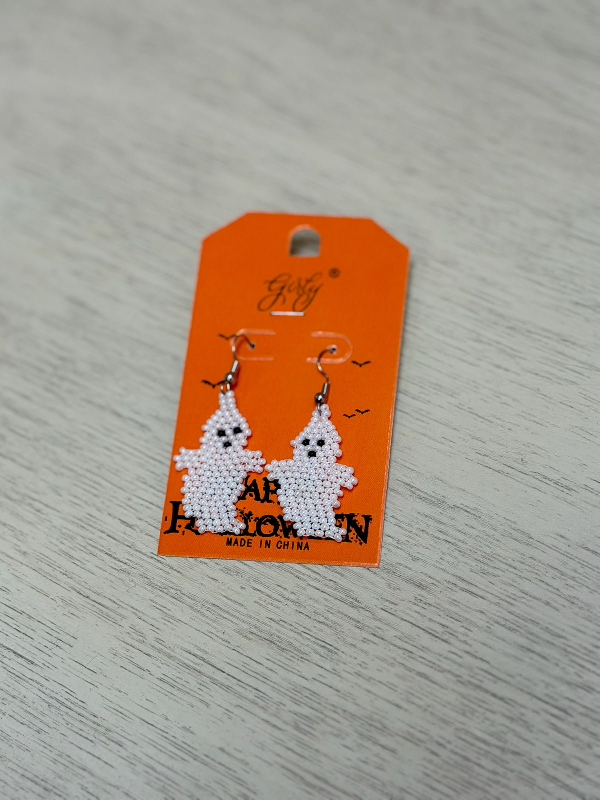Beaded Ghost Earrings