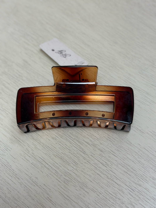 Tortoise Rectangular Claw Clip