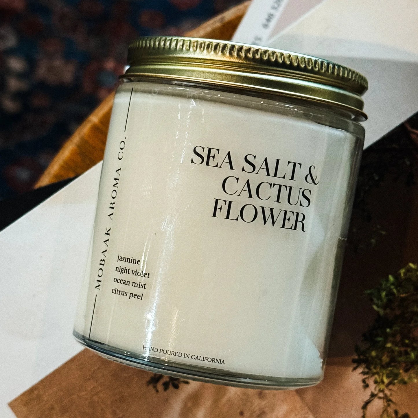 Sea Salt & Cactus Flower Candle - Mobaak