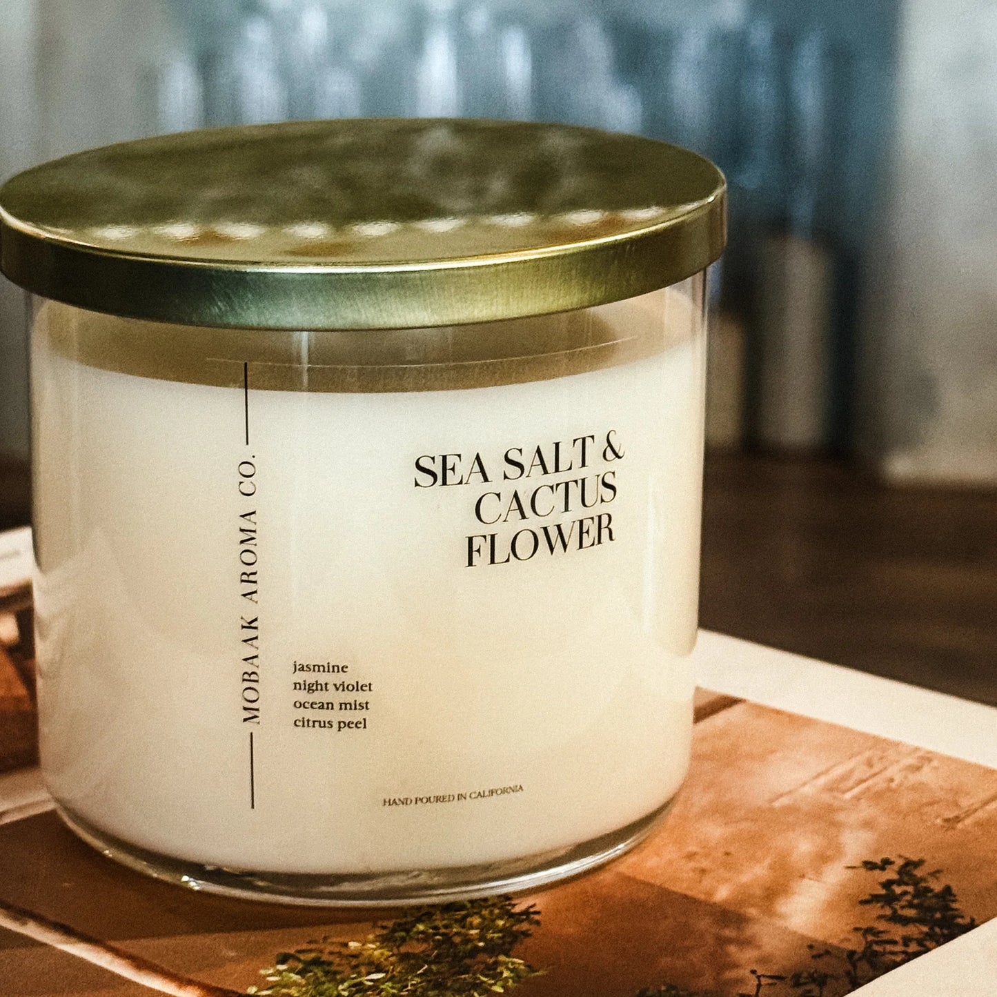 Sea Salt & Cactus Flower Candle - Mobaak