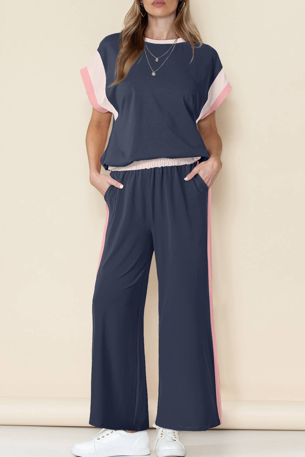 Color Block Casual Set