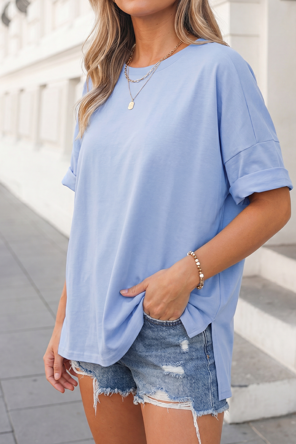 Loose Half Sleeve T Shirt