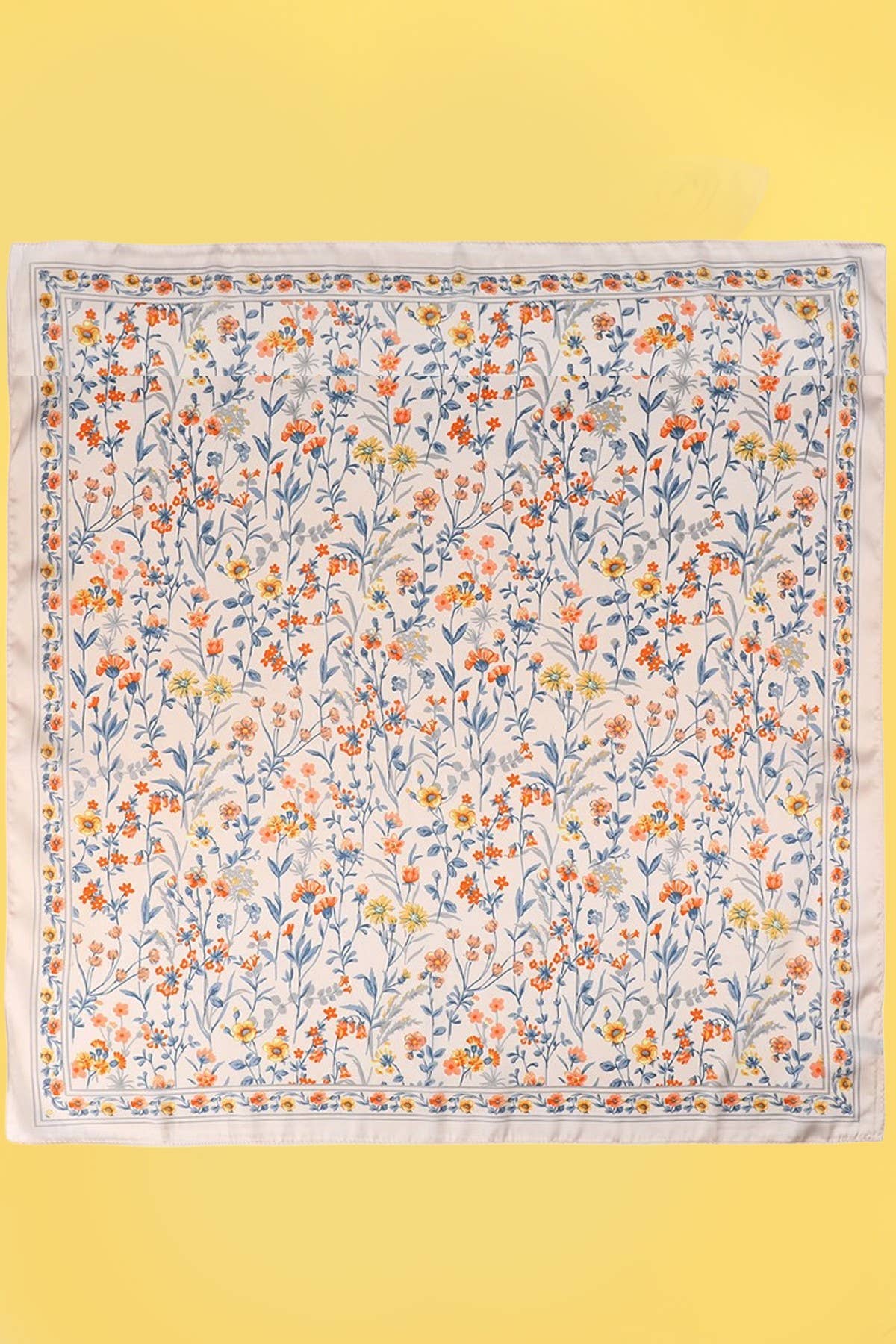Yellow Toned Floral Scarf