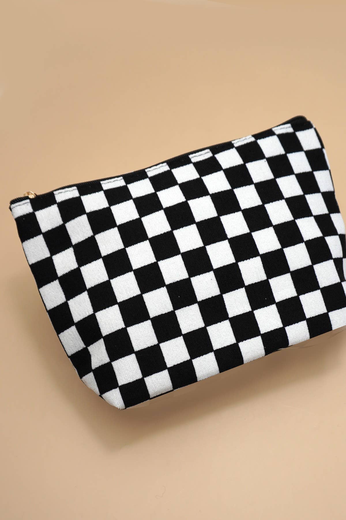 Checker Cosmetic Bag