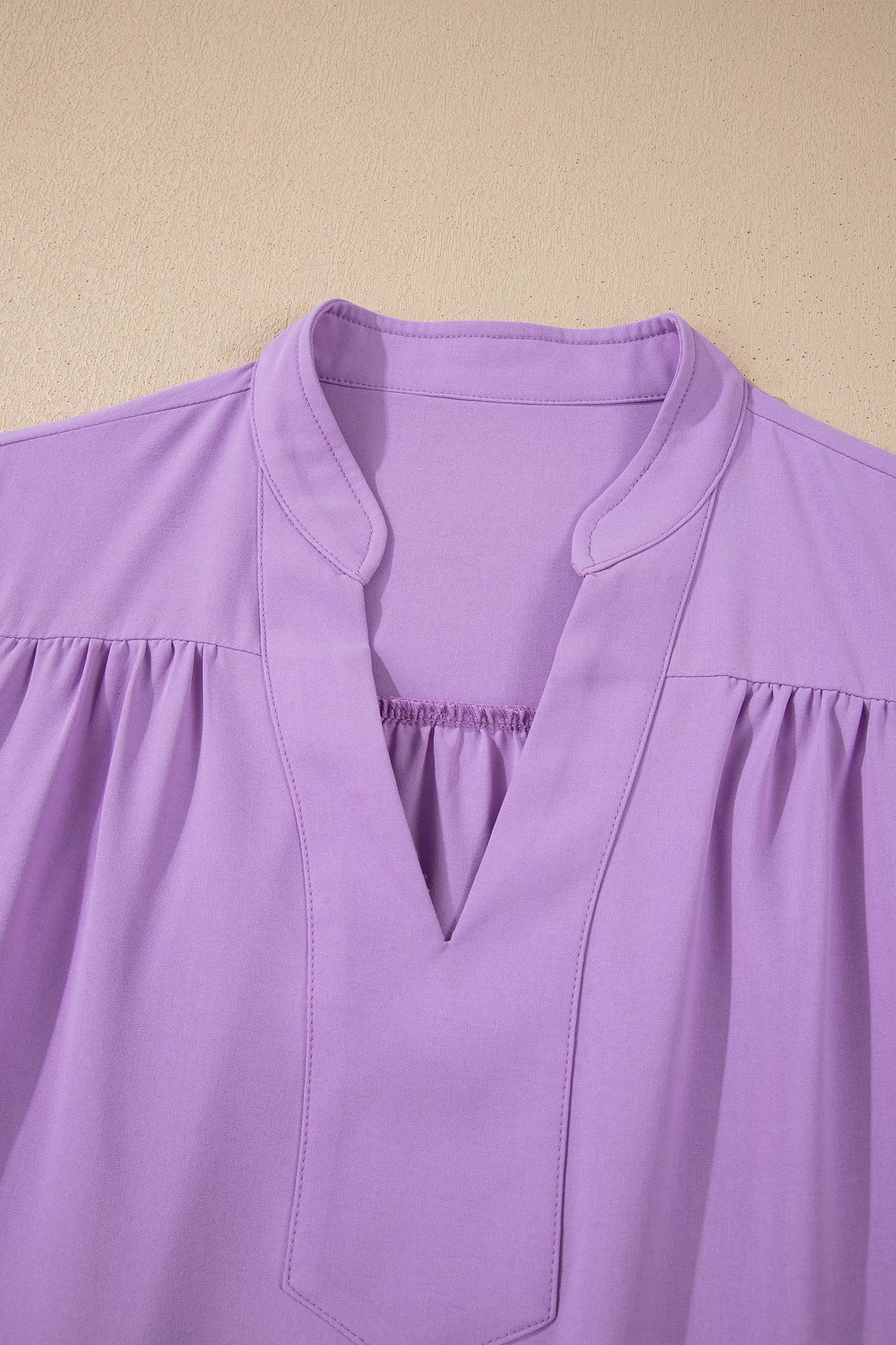 V Puff Sleeve Blouse