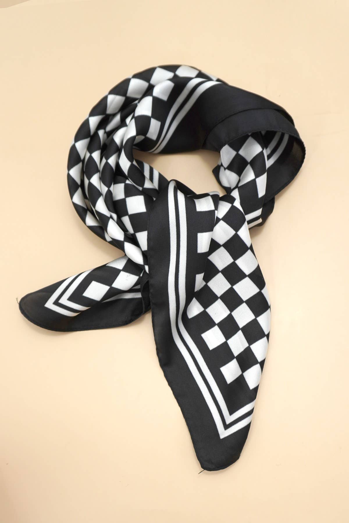 Checker Print Scarf