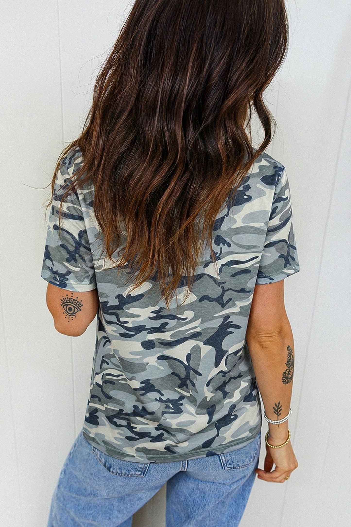 Camo Crew Neck Tee