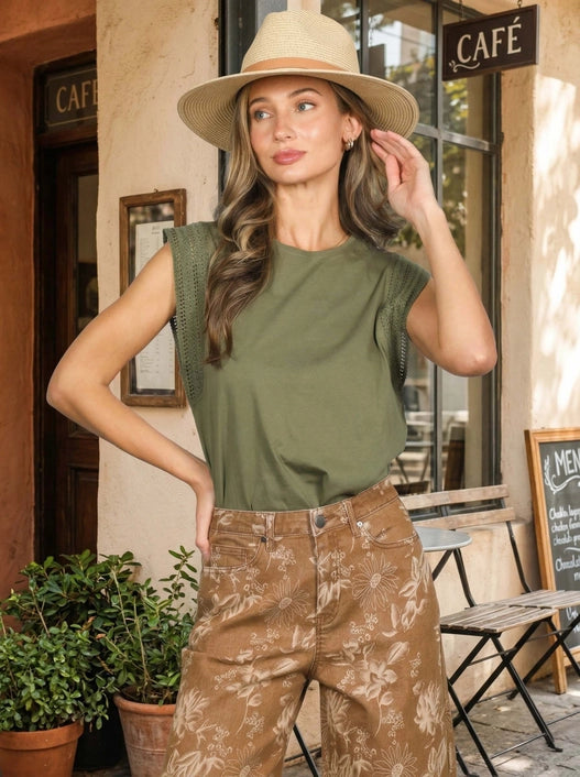 Embellished Trim Top