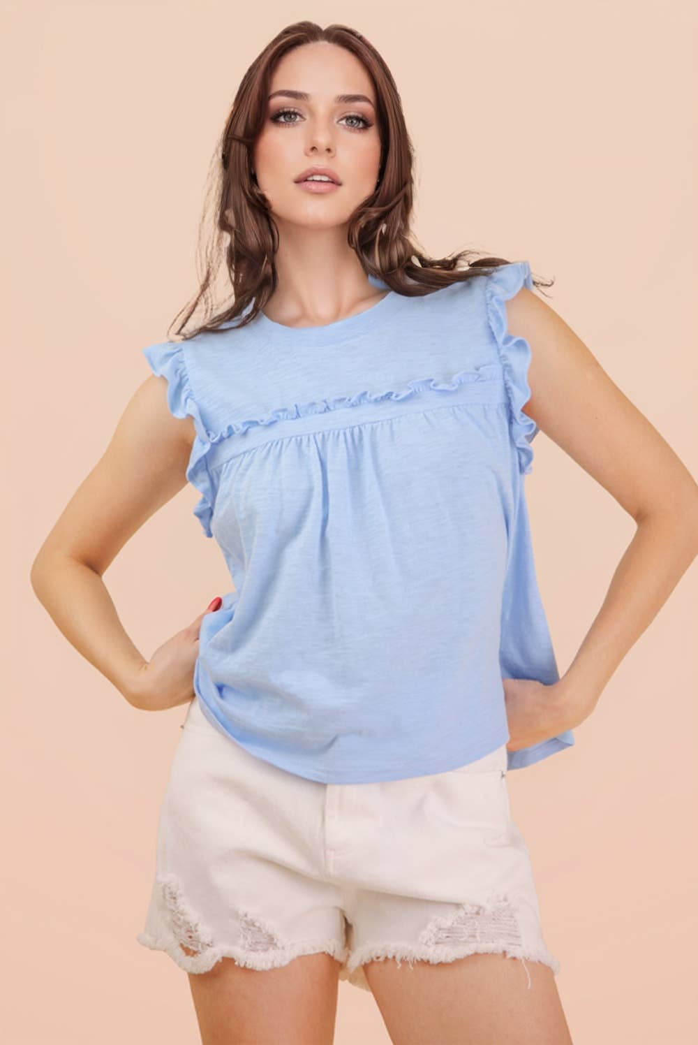 Ruffle Detail Top