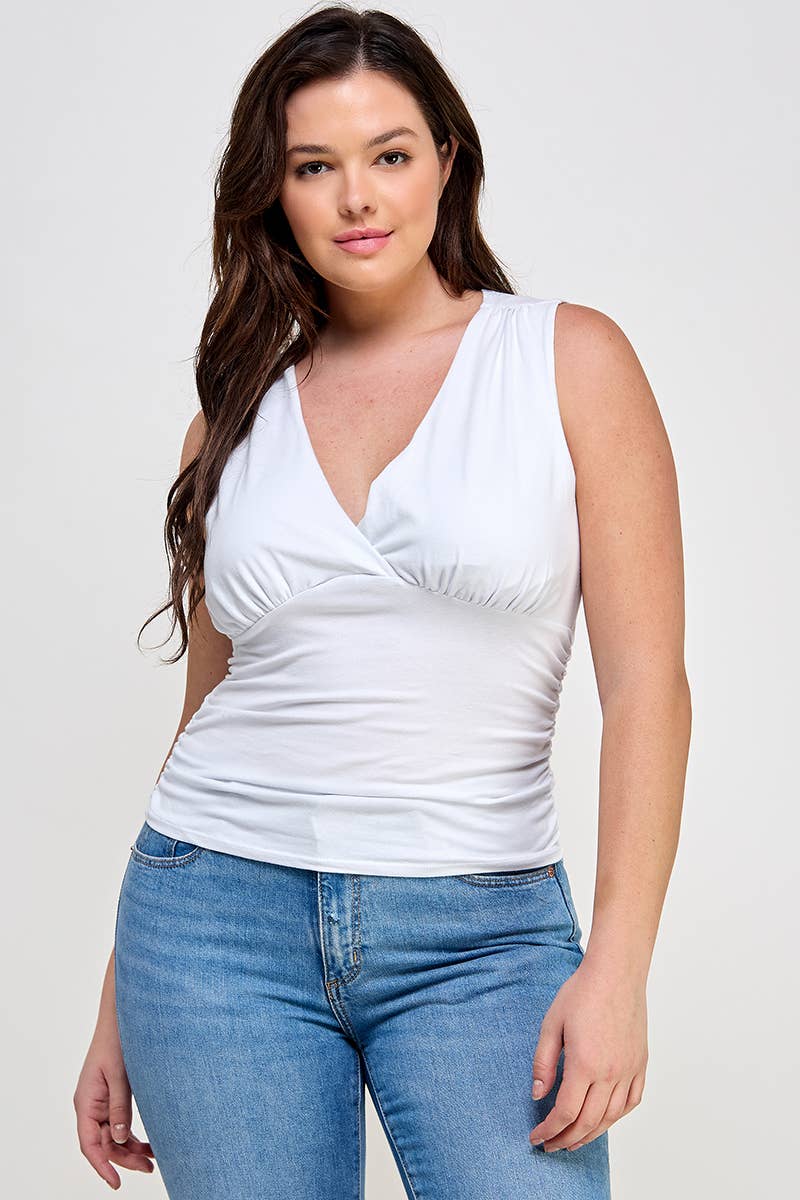 Sleeveless V-Neck Top