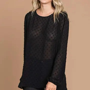 Crew Neck High & Low Hem Top