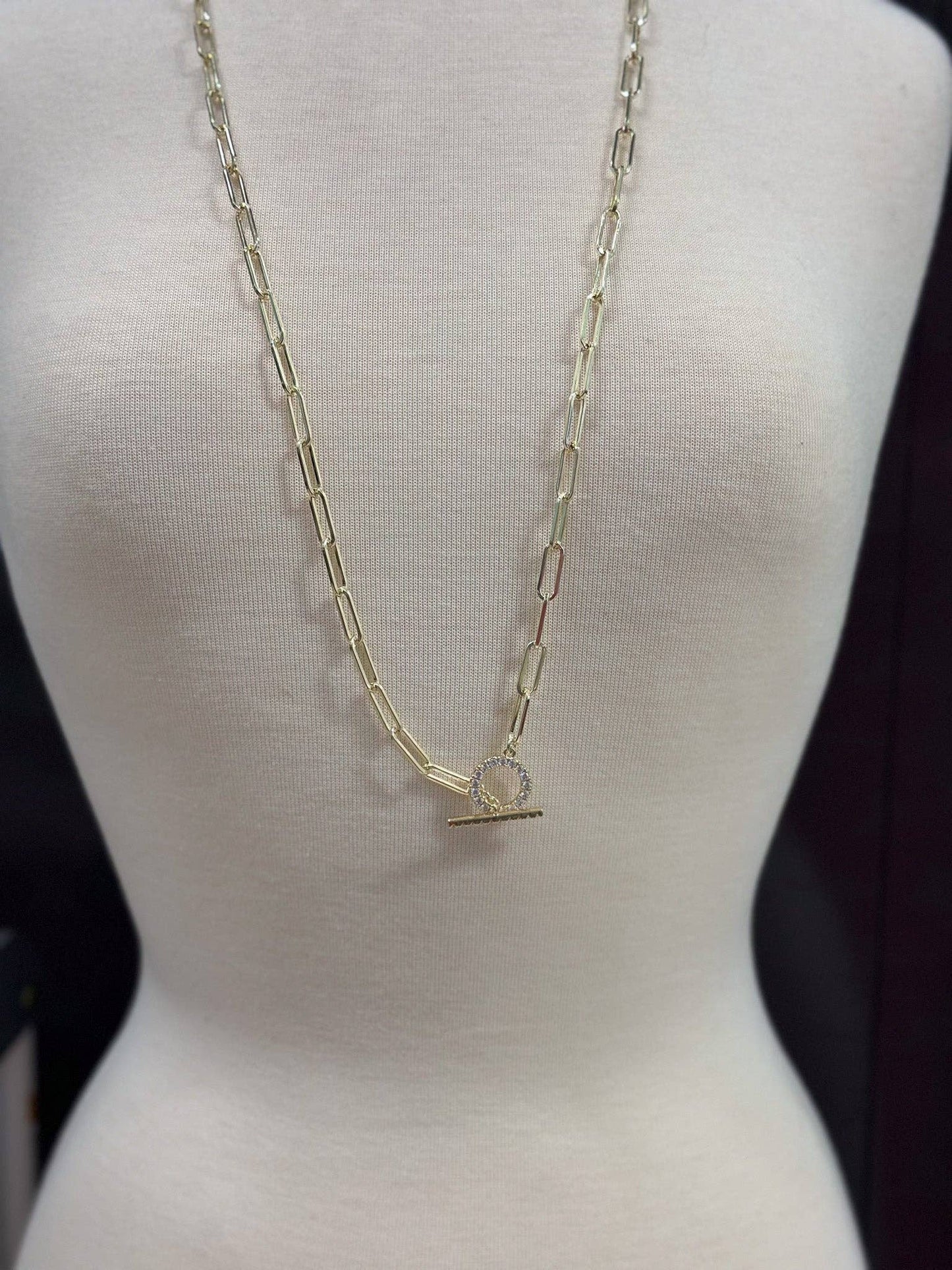 Toggle Paperclip Necklace