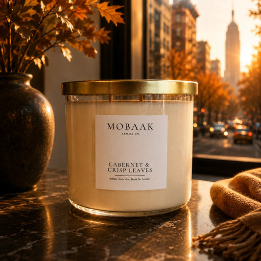 Cabernet & Crisp Leaves Soy Candle - Mobaak