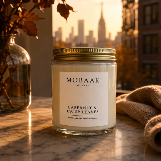 Cabernet & Crisp Leaves Soy Candle - Mobaak
