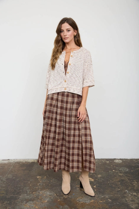 Marled Button Down Top