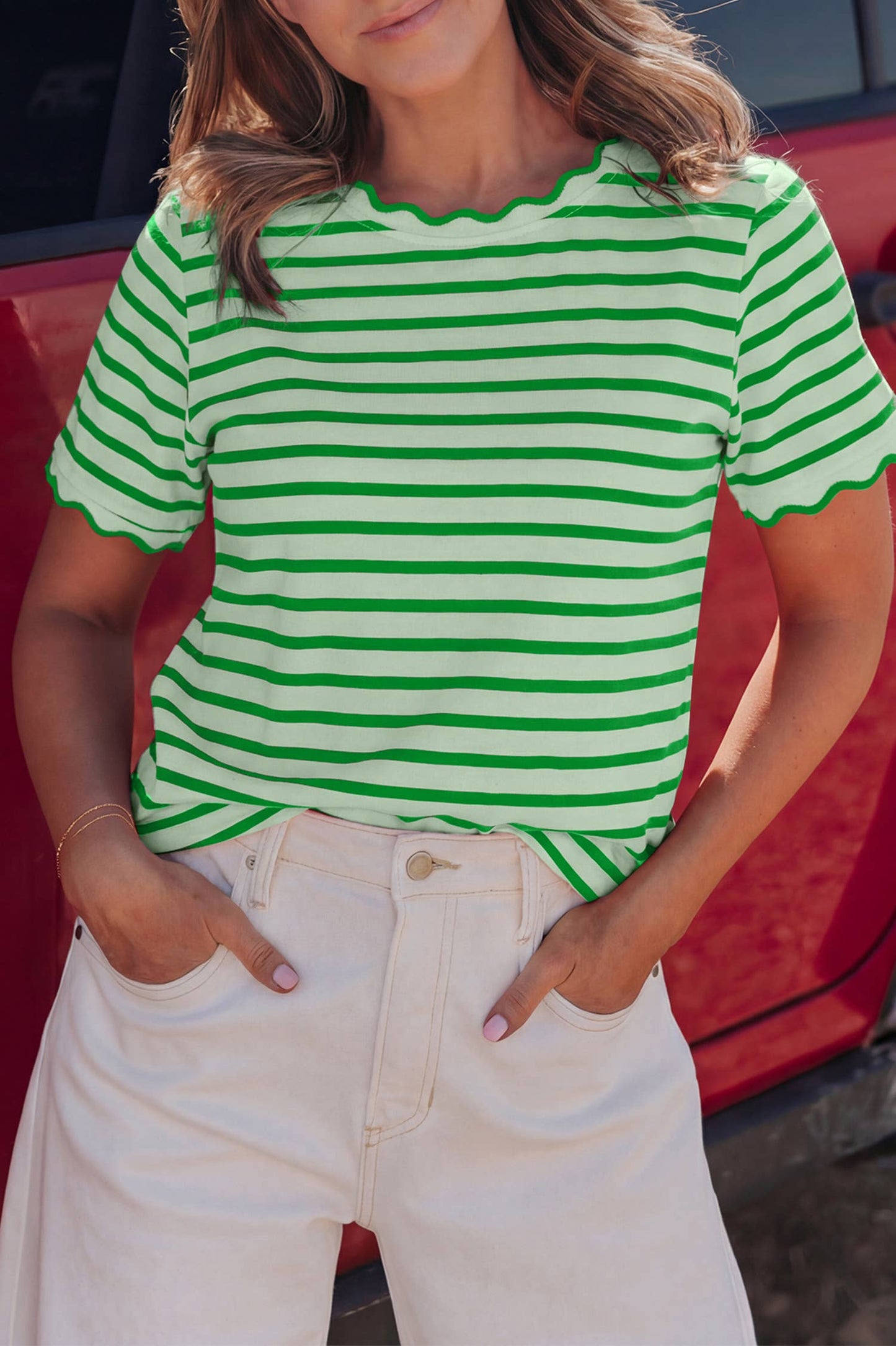 Scallop Trim T-Shirt