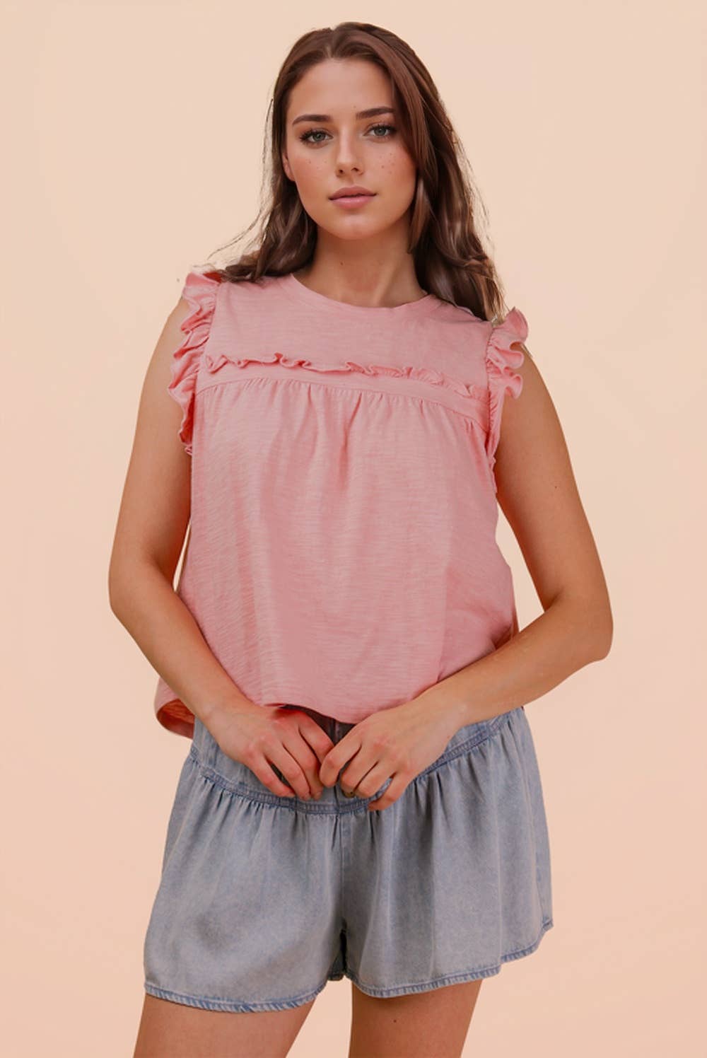 Ruffle Detail Top