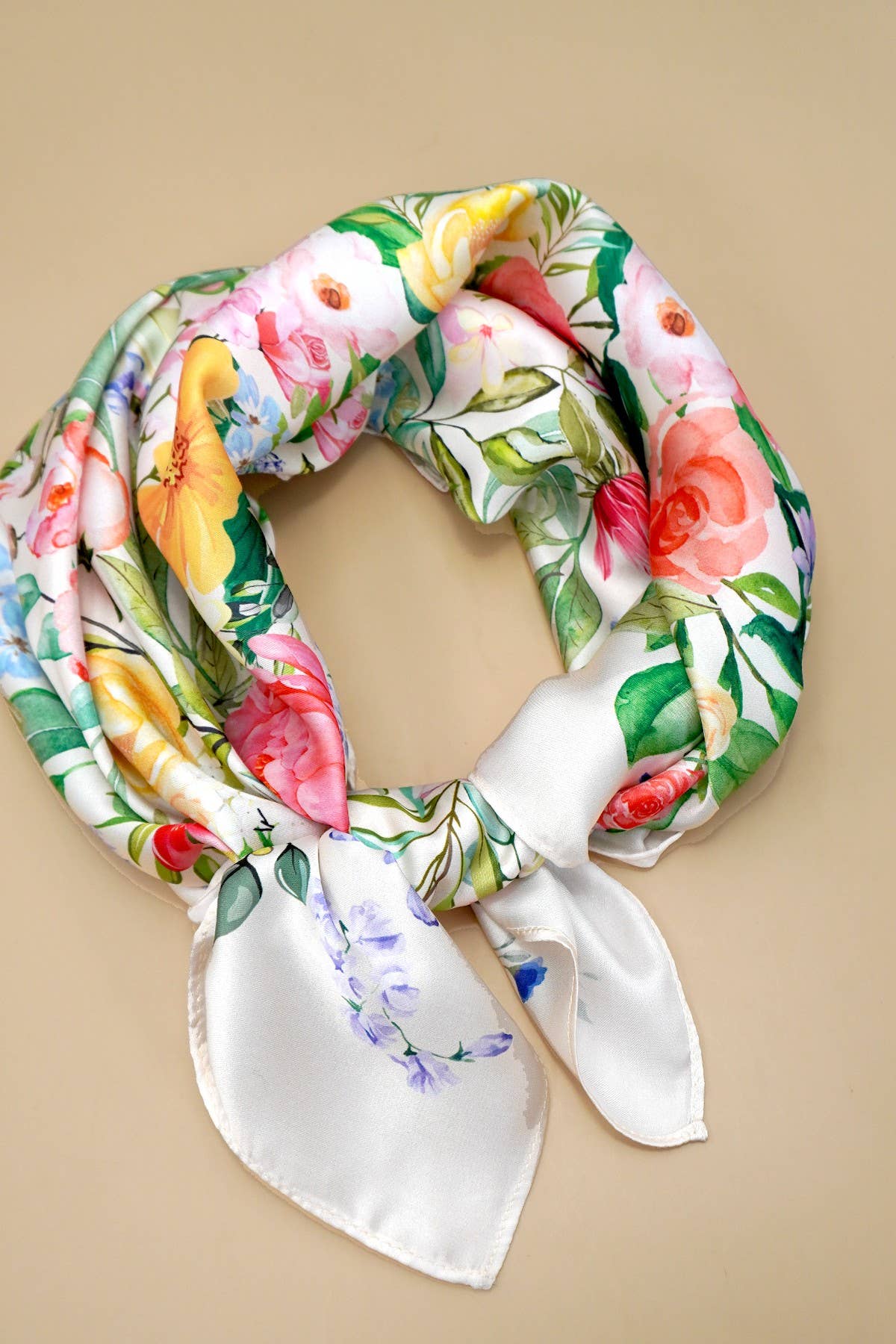 Floral Silky Scarf