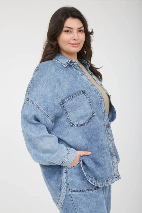 Washed Chambray Button Down