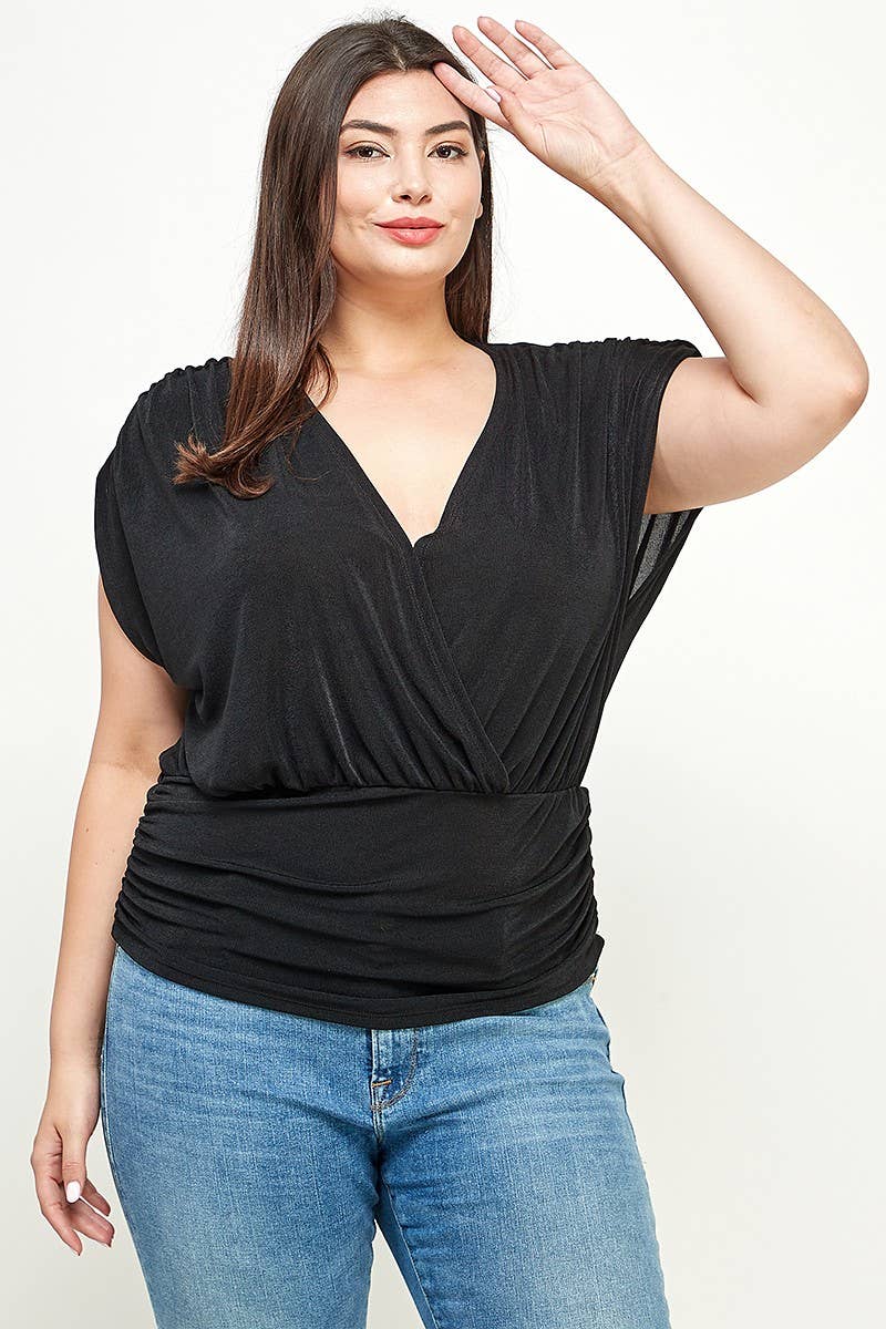 Slinky Knit Ruched Top