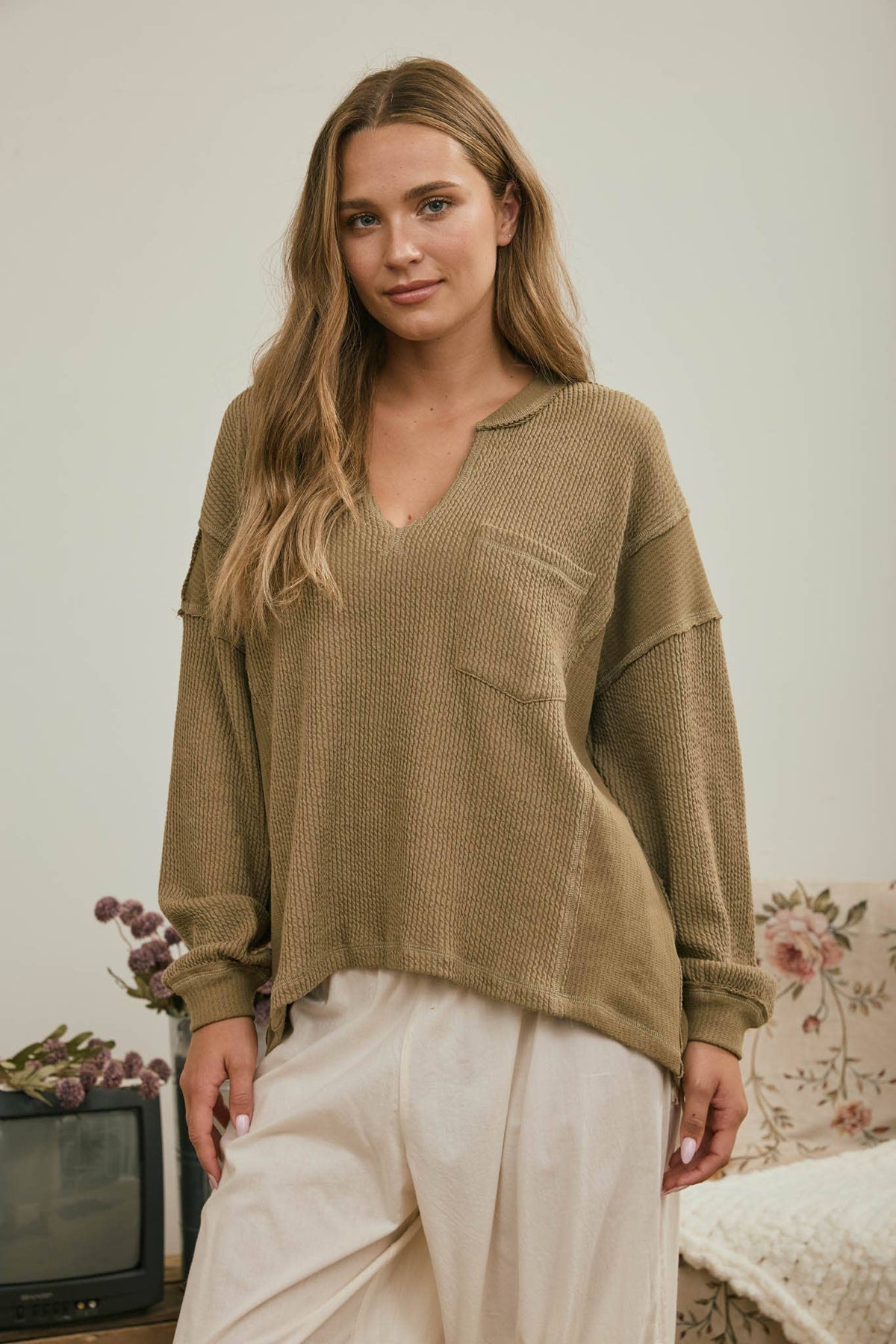 Raw Ribbed Top