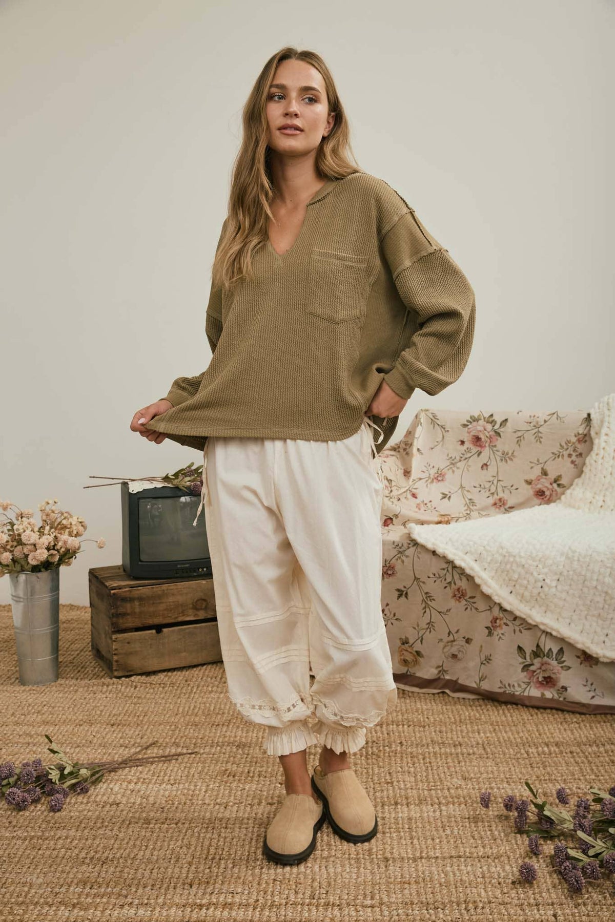 Raw Ribbed Top