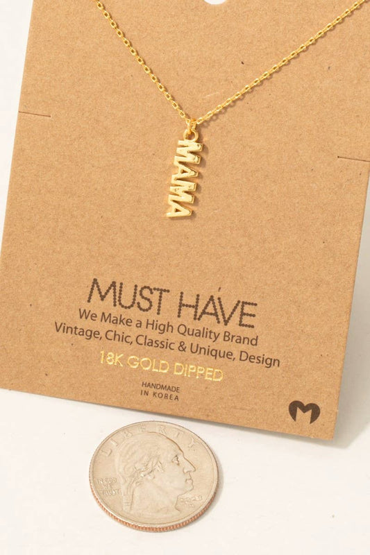 Gold Mama Pendant Necklace