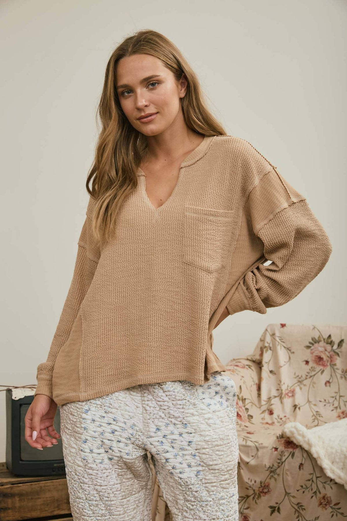 Raw Ribbed Top