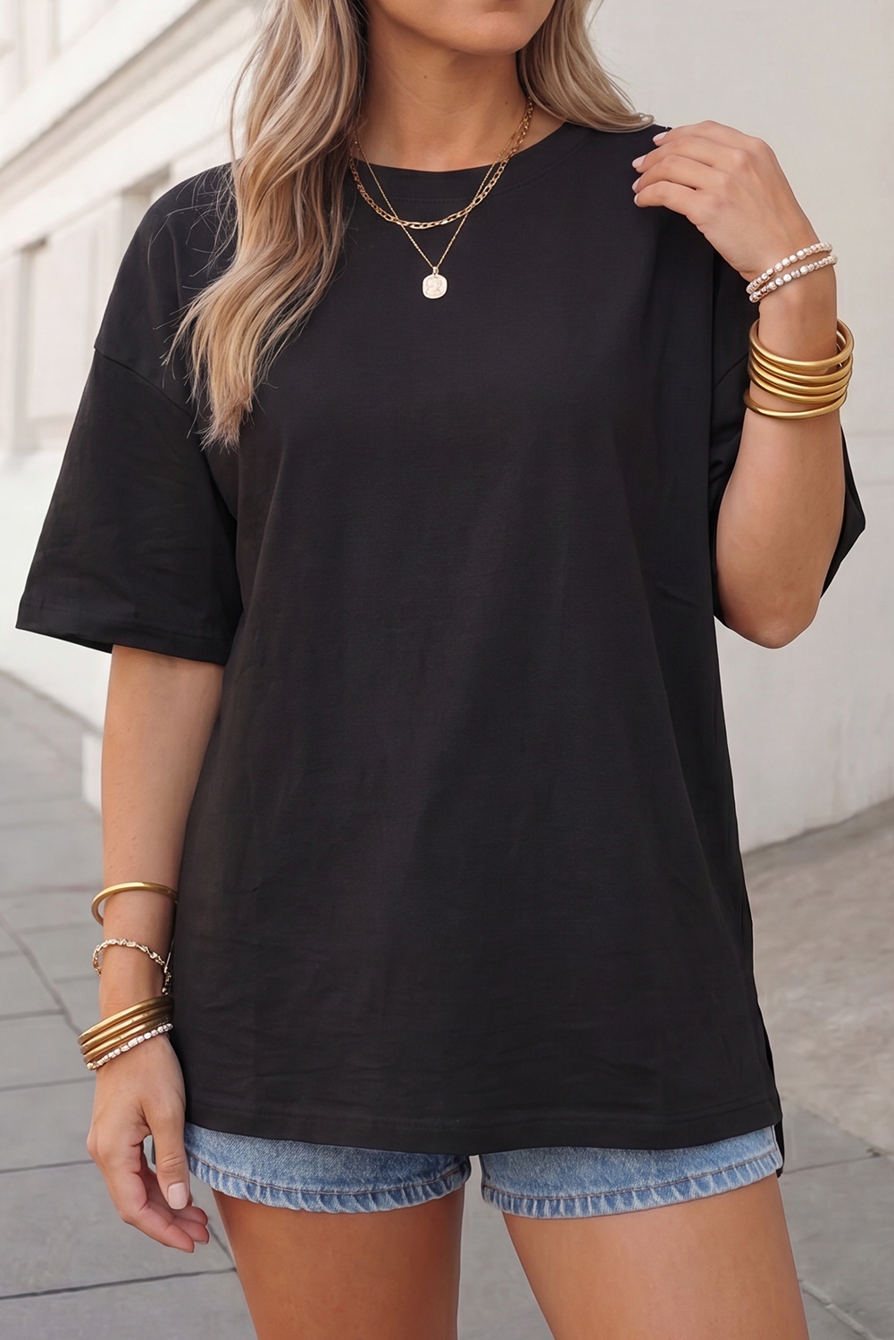 Loose Half Sleeve T Shirt