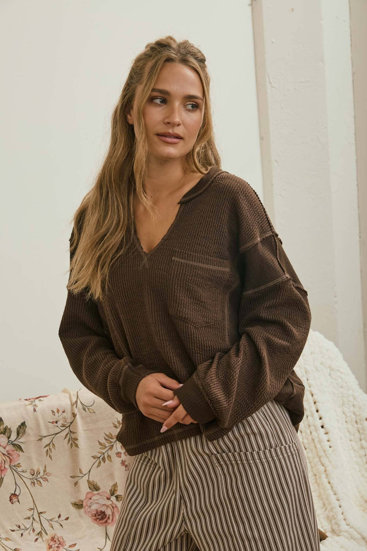 Raw Ribbed Top