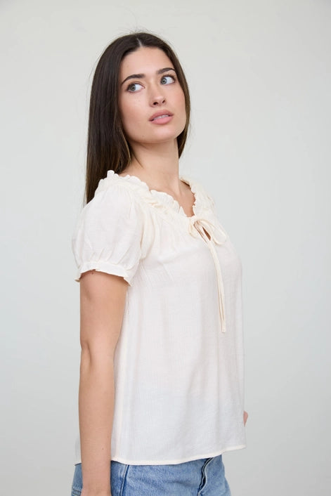 Ruffled Boat Neck
