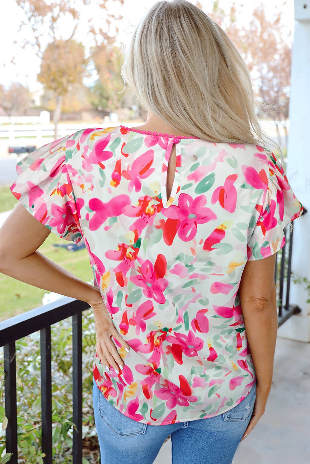 Floral Flutter Blouse